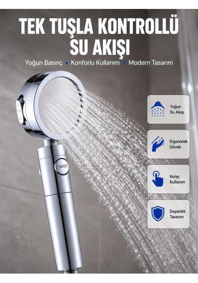Ve Yağmur Modlu Su Tasarruflu Duş Başlığı Diğer