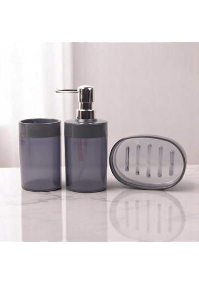 Akrilik 3'lü Banyo Ve Lavabo Seti - Diş Fırçalık, Sıvı Sabunluk Ve Katı Sabunluk - Şık, Dayanıklı, Modern Ba Diğer