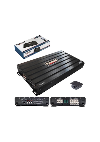 Dynamat Rk-90.5 Oto Anfi Stereo 7500 Watt 5 Kanal Bass Kontrol 4x90w+400w