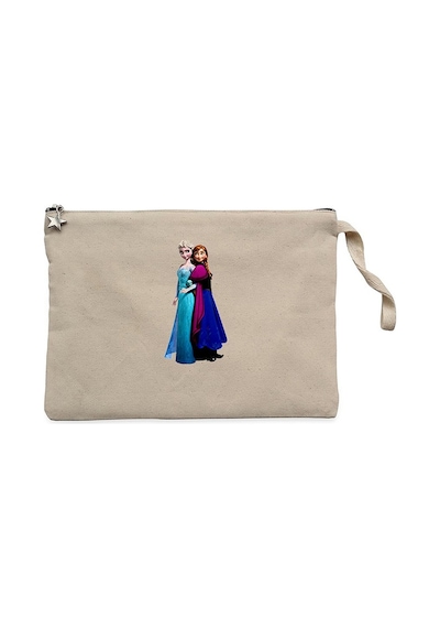 Karlar Ülkesi Elsa ve Anna Krem Clutch Cüzdan / El Çantası Krem