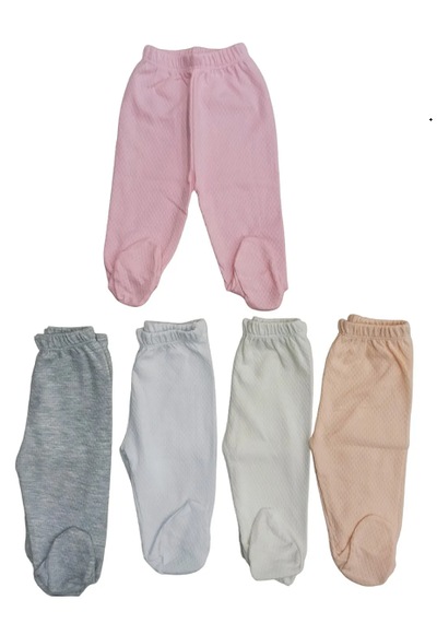 Bebedino Kız Bebek Patikli Alt Hava Alır Kumaş Düz Renk 5 Li Paket Çok Renkli