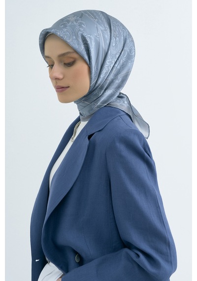 Armine Saf İpek Sura Eşarp-2026 İlkbahar-yaz- 953700d Mavi-Gri