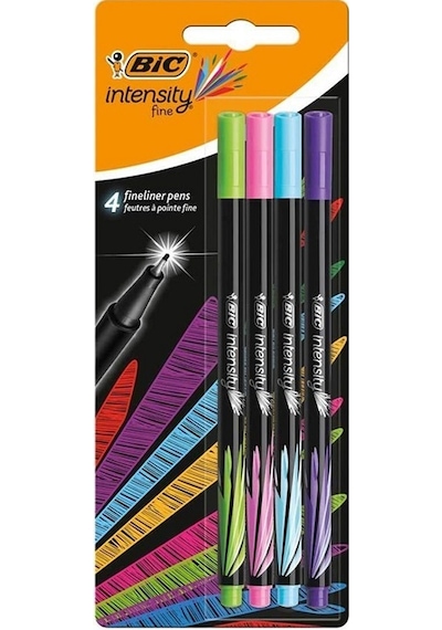 Bic Intensıty Keçe Uçlu Fineliner Kalem 4 Lü Bls.9438841