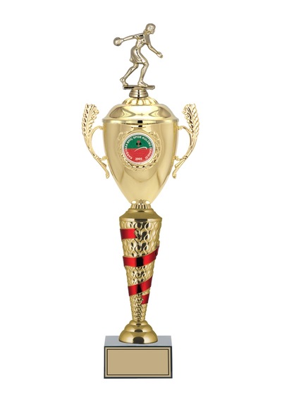 Odak Kupa - Figürlü Kupalar - Bowling Kadın Figürlü Kupalar Fg-082 B - 58 Cm Altın - Beyaz