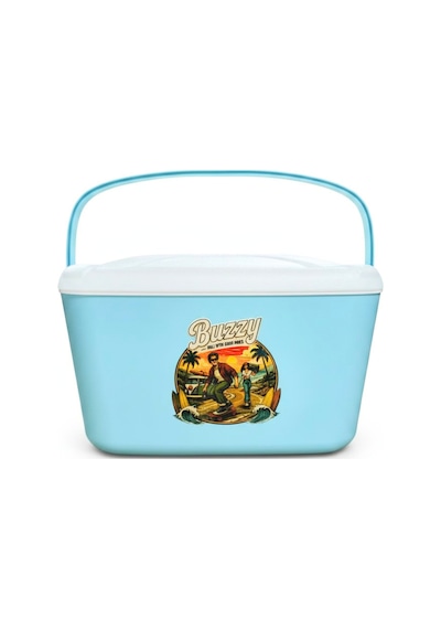 15 Lt Buzzy Retro Buzluk Termos 1177 Cooler Box -386 Açık Mavi