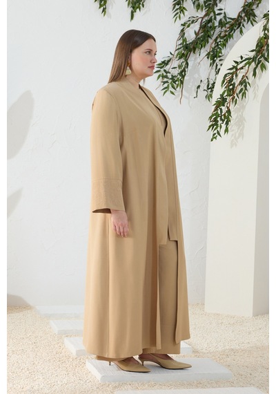 Aker Camel Nakış Detaylı Kimono Camel Camel