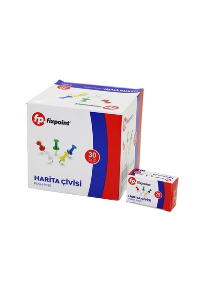 Diyarı Fırsat P-2459 Renkli Harita Çivisi 20 Adet 30'lu Paket