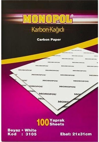 Monopol A4 Karbon Kağıdı Beyaz (5 Li Paket)