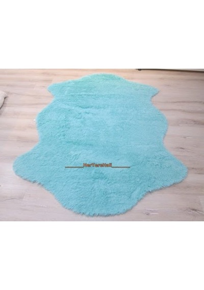 Doğuş Tavşan Tüyü Turkuaz Post Halı 70 x 100 Cm
