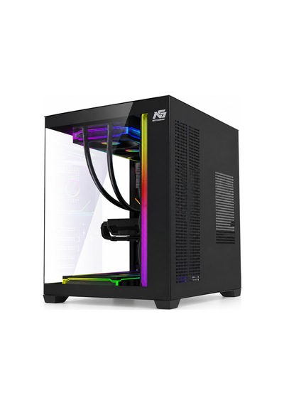 Alpha Royal 7x Argb Fan Kumanda Ve Kontrolcü Atx Boş Bilgisayar Kasası Siyah