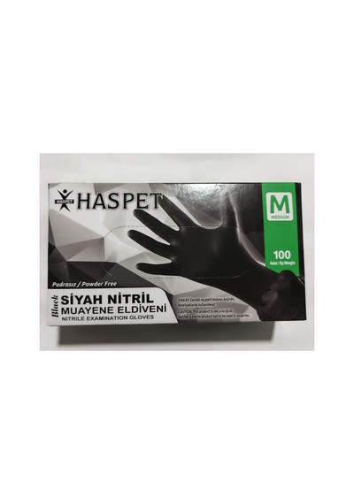 Haspet Nitril Muayene Eldiveni 100 Lü Pudrasız Nitri