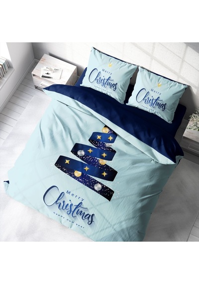 Monohome Yılbaşı Süsü Merry Christmas Çift Kişilik 3D Nevresim Ta (519760200) Lacivert