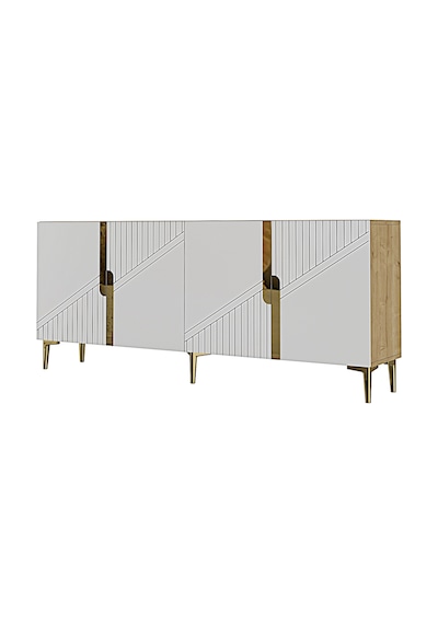 Ka1528dbg Evva Konsol Ve Tv Sehpası Safirmeşe-beyaz-gold 150cm