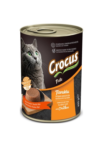 Crocus - 655 - Yetişkin Kedi Tavuklu Pate Yaş - Csmo-tex - Mama 400g