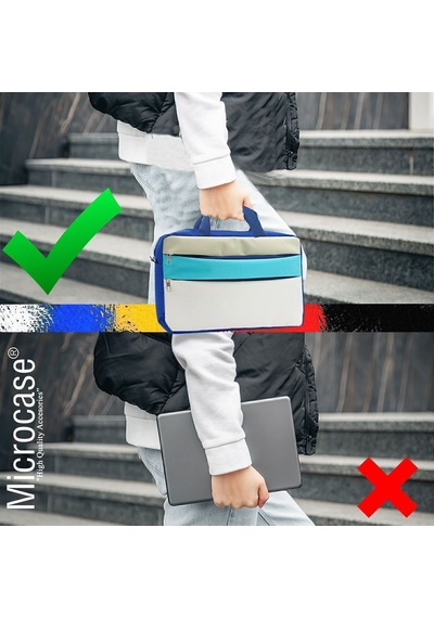 Microcase Apple İpad Air 13 2026 İle Uyumlu Tablet Macbook Laptop Tablet Çantası 2 Bölmeli Al4821 Krem
