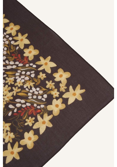 Defacto Manuka X Defacto Kadın Çiçek Desenli Pamuklu Bandana H9060ax26smbn104 Kahve-bn104