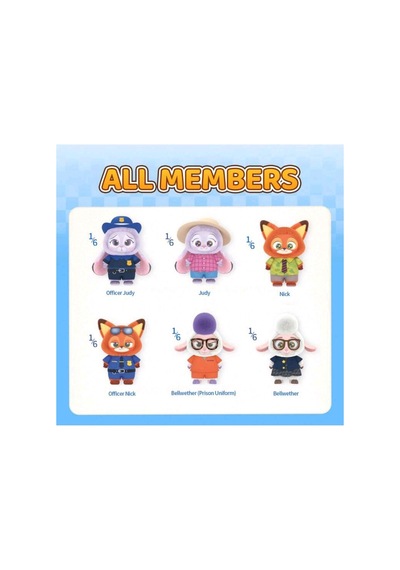 Zootopia Peluş Anahtarlık Çanta Charmı Blindbox Açık Yeşil