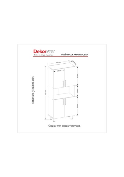 Dekorister William Çok Amaçlı Dolap Dekorister William Çok Amaçlı Dolap