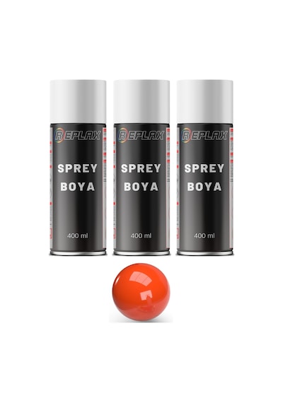 3 Adet Ral 2004 Turuncu Sprey Boya 400 Ml.