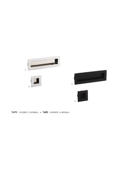 System Gömme Mobilya Kulbu Siyah Renk 16mm Kulp Sy7483 0016 Al6 Çok Renkli