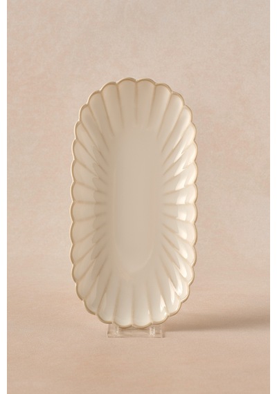Karaca Daisy Kayık Tabak 23 Cm Krem