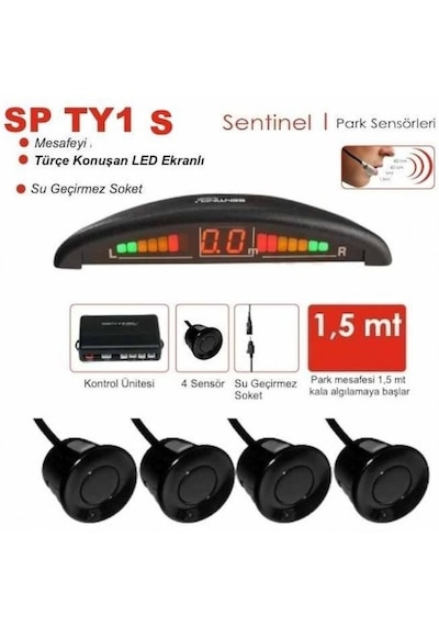 Park Sensörü Türkçe Konuşan Led Ekranlı Siyah