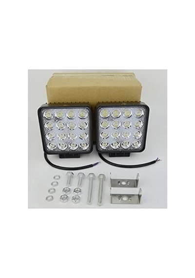4 Adet 16 Led Off Road Lambası, 48 Watt Güç Ve 12/24 Volt Uyum