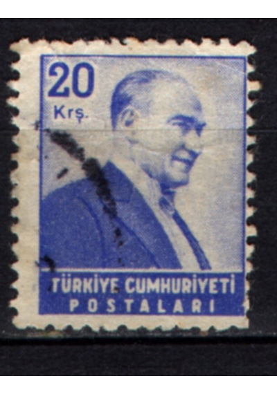 1955 Atatürk Sağa Bakan Portre 20 Kuruş Tp0727 İsfila1826  Teşhir Ürün