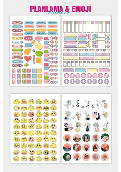 Sticker Defteri 900+ Adet My Dıy - Planner,ajanda, Günlük, Planlayıcı, Bullet Journal, Scrapboo 1