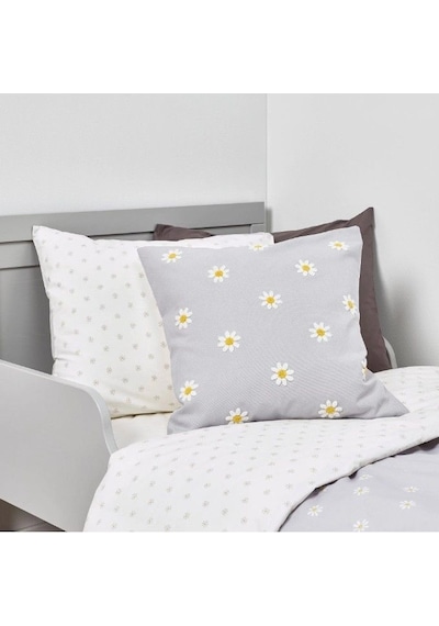 Ikea Nattslända Yastık Kılıfı 50 X 50 Cm Gri - Beyaz - Sarı Çok Renkli