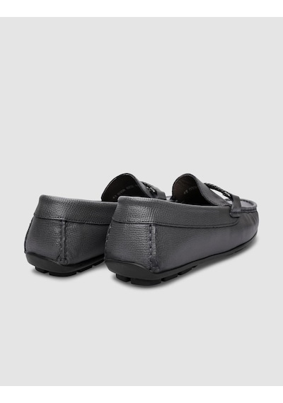 Cabani Vicenza %100 Hakiki Deri Gri Tokalı Erkek Loafer
