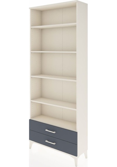 Arges Dolap 5 Raflı 2 Çekmeceli 88x30x221 Aytaşı-antrasit Aytaşı