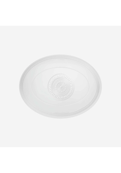 Beyaz Porselen Servis Tabağı 35 Cm