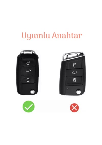 SEAT Leon Toledo Altea İbiza Uyumlu Anahtar Kılıfı model Kırmızı