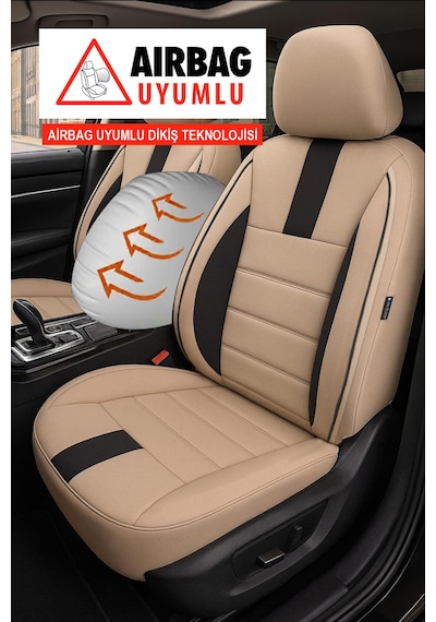 Oniks Oto Koltuk Kılıfı- Toyota Corolla-auris-yaris Uyumlu Bej