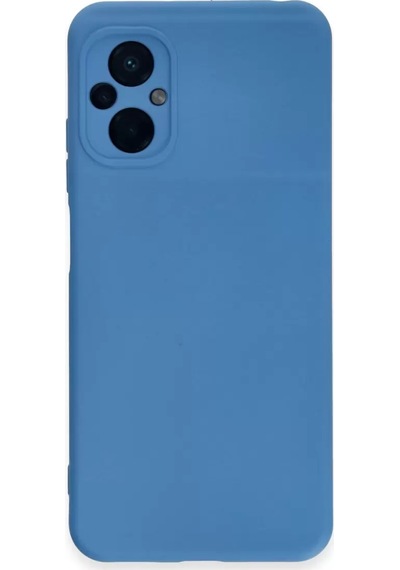 Newface Xiaomi Poco M5 Kılıf Nano İçi Kadife Silikon - Mavi