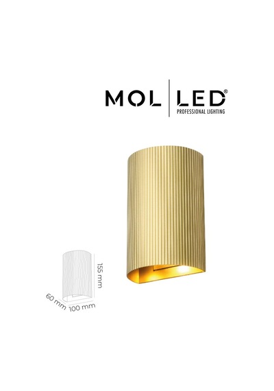 Molled Aura Serisi Gold Çift Yönlü Dekoratif Gu10 Duylu Aplik - Mol8115