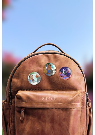 Bojack Horseman Çanta Süsü Rozet İğneli Buton Rozet Seti 3 Adet Üçlü
