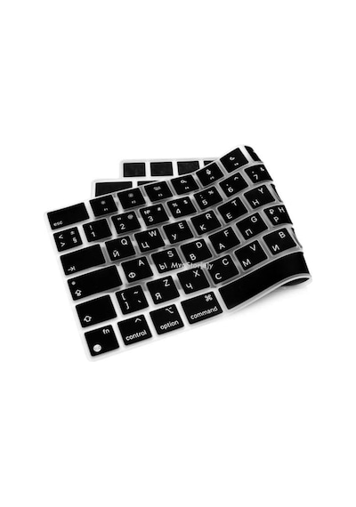 Apple Uyumlu MacBook Rusça Klavye Koruyucu Uk Iso Ters L Enter M1-m5 A2681 A3113 A3240 A3449 A2941 A3241 A