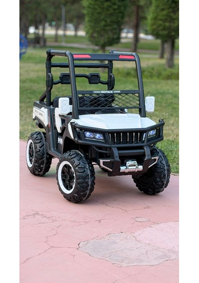 Utv X Alpha 24 Volt 4 Çekerli 800 Watt Akülü Araba Eva Teker Beyaz