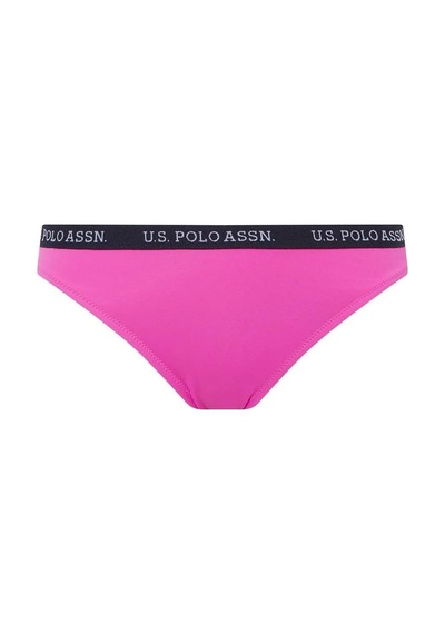 U.S. Polo Assn. Kadın Pembe Kalın Kenarlı Lastikli Bikini Alt Pembe