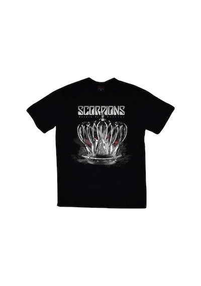 Stoned&Fame Erkek Siyah Scorpions Baskılı T-shirt SIYAH