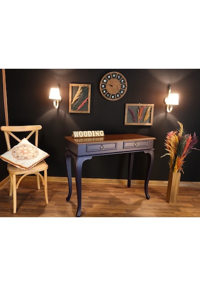 Wooding 100 Cm Çekmeceli Masif Lacivert Ceviz Dresuar (548588022) Ceviz
