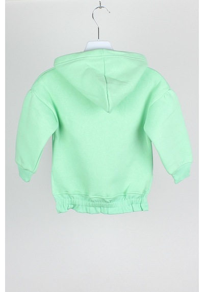 Escabel Kız Çocuk Salash Kesim Kapişonlu Sweatshirt Yeşil
