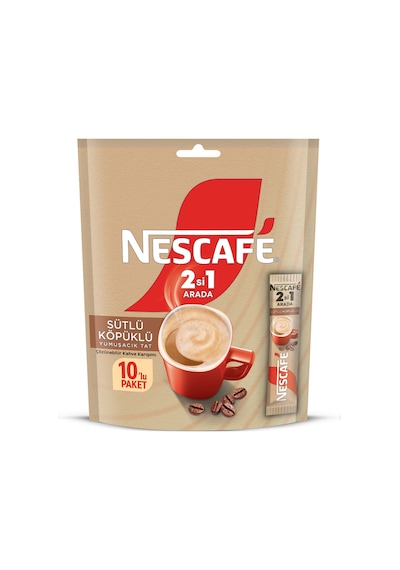 Nescafe 2si1 Arada Sütlü Köpüklü 10 10x10g Öğütülmüş