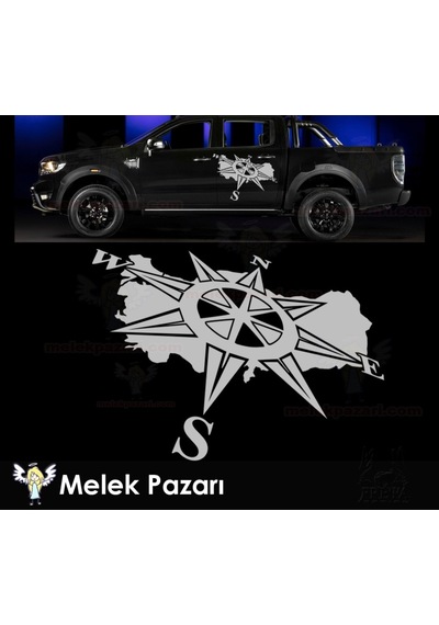 Türkiye Pusula Off Road, Kamp, Karavan Sticker