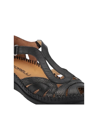 Forelli 22521 Sally-g Siyah Kadın Comfort Deri Sandalet 6752 Çok Renkli