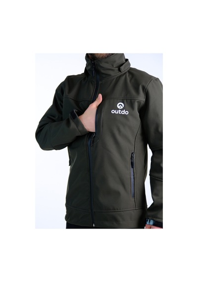 Outdo Premium Kalite Softshell Motorcu Montu Haki Diğer