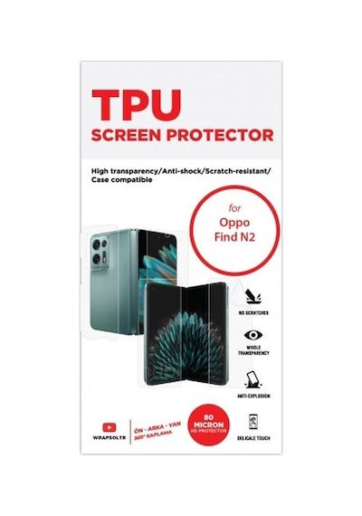 Oppo Find N2 Full Body Ön, Arka Ve Yan Koruyucu 360 Derece Tam Kaplama Tpu Film