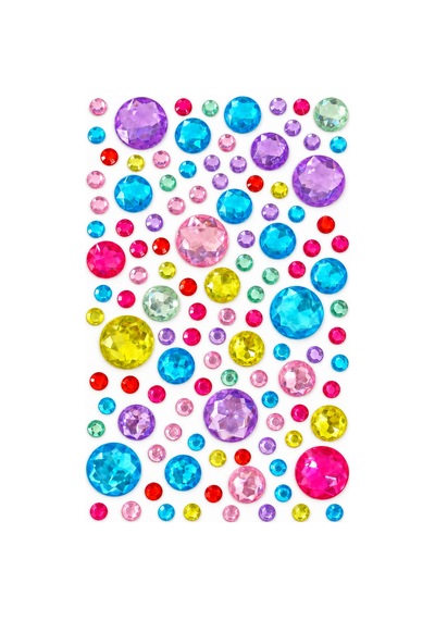 Renkli Taş Rhinestone Sticker Yapışkanlı Saç, Yüz, Tırnak, Vücut Ve Süs Taşı Pembe